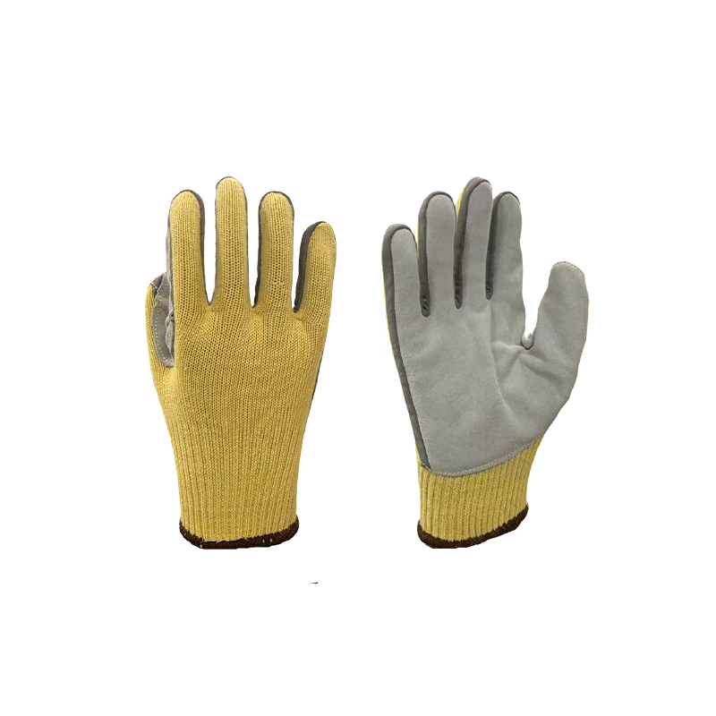 ถุงมือหนังวัวเกรด Aramid กระชับพอดีฝ่ามือ